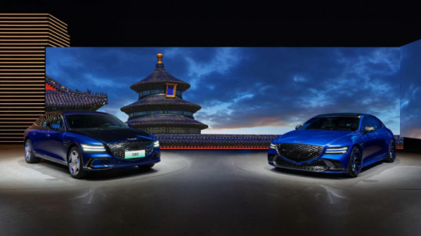 ▲제네시스가 '2024 베이징 국제 모터쇼'에서 세계 최초로 공개한 G80 전동화 부분변경 모델. (사진제공=제네시스)