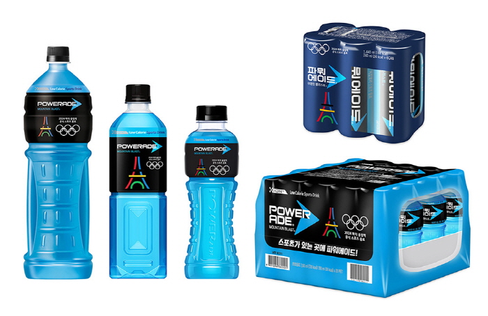 ▲코카콜라는 2024 파리 하계올림픽을 기념해 ‘파워에이드 올림픽 스페셜 패키지’를 출시했다. (사진제공=코카콜라)