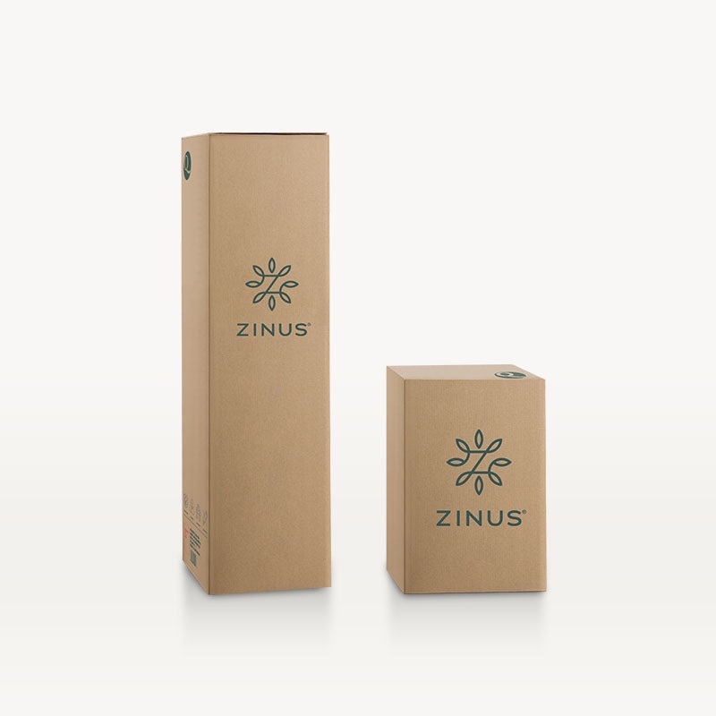 ▲지누스가 기존 포장 박스보다 부피를 최대 60% 줄인 2세대 압축 포장 패키지 ‘뉴원더박스’ 이미지. (사진제공=지누스)