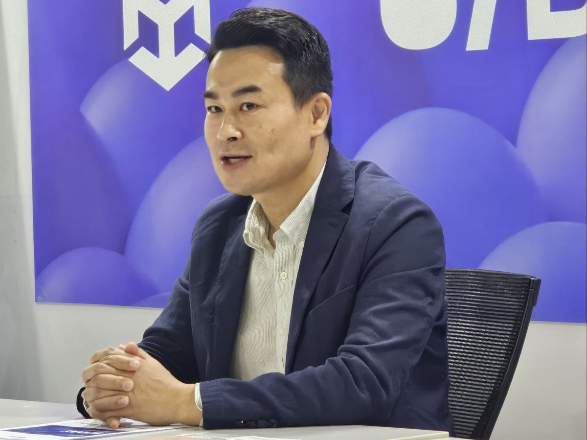 ▲송민석 유니티 코리아 대표는 22일 경기 판교 경기 혁신센터에서 미디어라운드테이블을 열고 발언하고 있다.  (이은주 기자 letswin@)