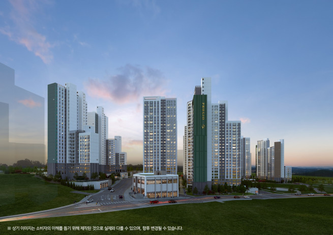 ▲'원주 푸르지오 더 센트럴' 투시도. (사진제공=대우건설)