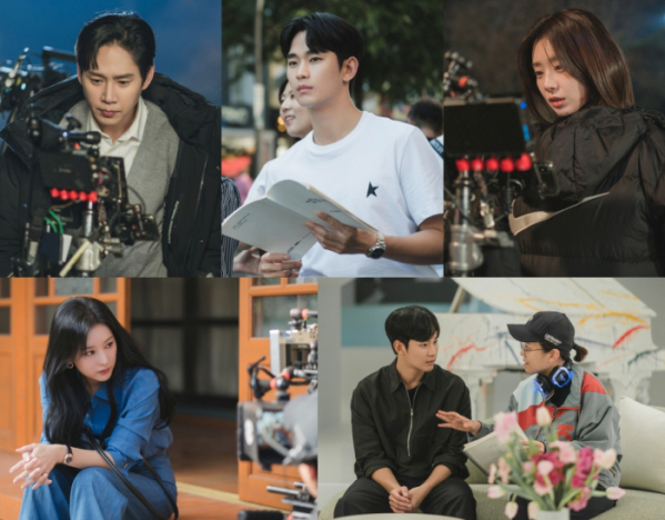 ▲'눈물의 여왕' 비하인드 컷(사진제공=tvN)