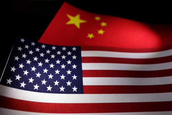 ▲미국과 중국 국기가 보인다. 로이터연합뉴스