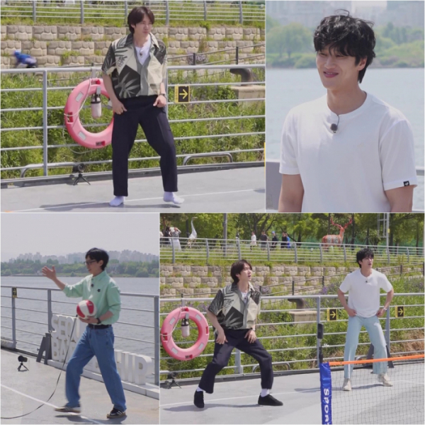 ▲'틈만나면,' 유연석, 안보현 서울함 족구(사진제공=SBS)