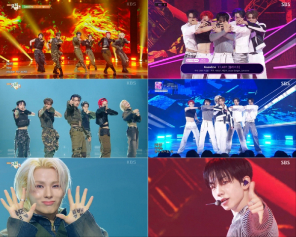 ▲KBS2 '뮤직뱅크', SBS '인기가요' 방송 화면 캡처, 유튜브 채널 '돌과 함께', '팬바타', '포켓TV', 'TIMT' 캡처