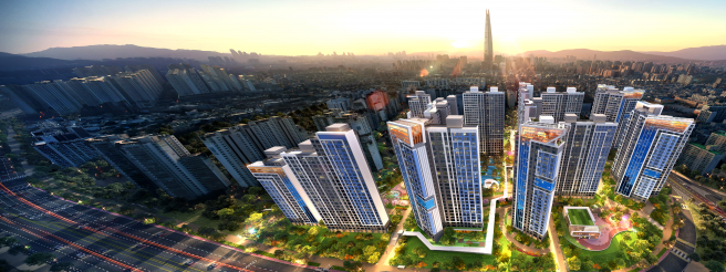 ▲송파 가락삼익맨숀 재건축사업 조감도(자료제공=현대건설)