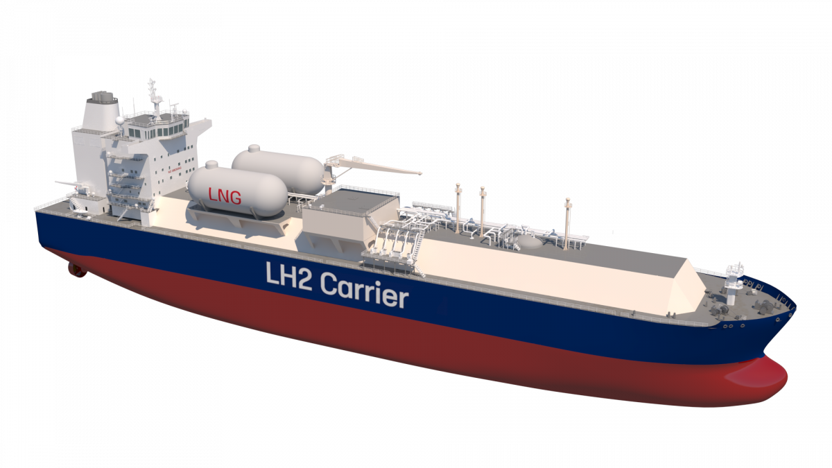 ▲엑화수소 운반선 이미지. (사진제공=삼성중공업)