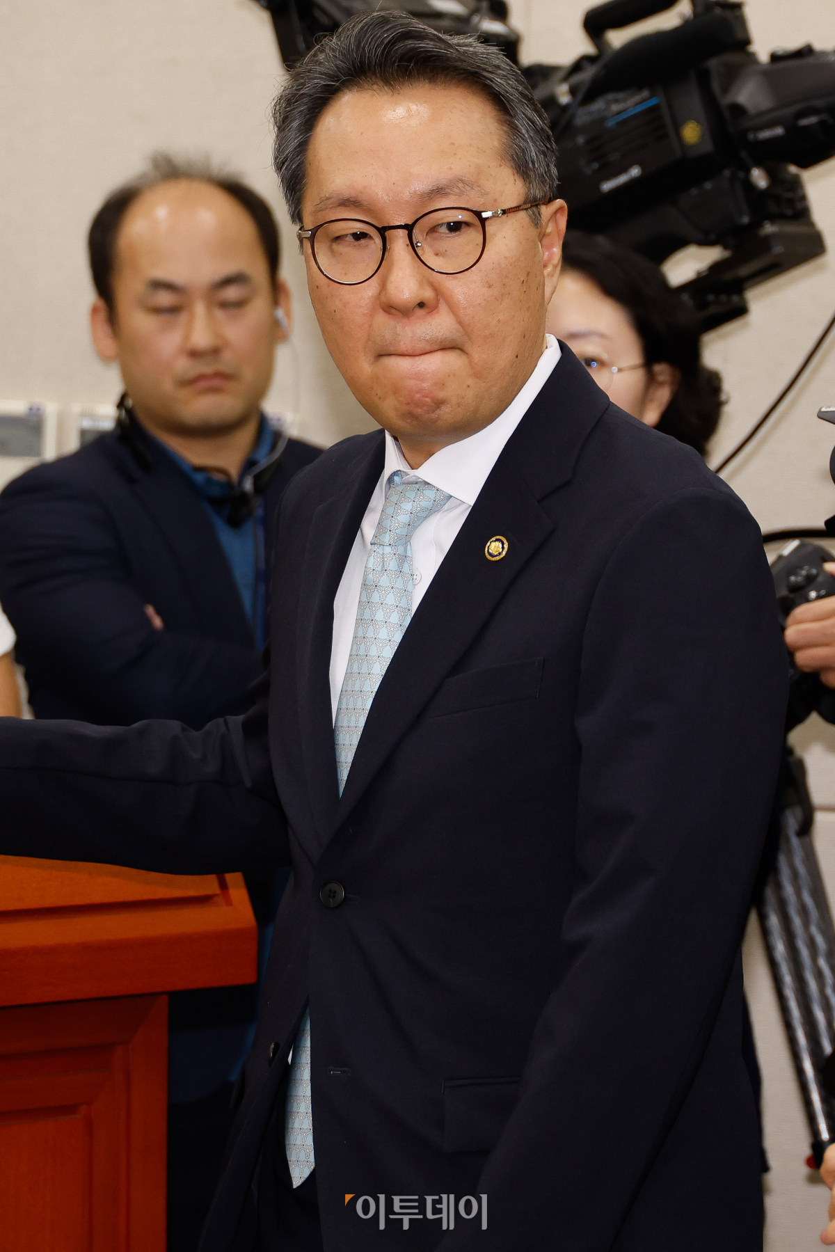 ▲박민수 보건복지부 제2차관이 26일 서울 여의도 국회 보건복지위원회 전체회의장에서 열린 의료계 비상상황 관련 청문회에 출석하고 있다. 조현호 기자 hyunho@