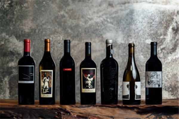 ▲신세계L&B가 수입해 현재 한국에 판매 중인 더 프리즈너 와인 컴퍼니의 와인 상품 7종. 가운데 제품이 더 프리즈너(The Prisoner) 레드 블렌드다. (사진제공=신세계L&B)