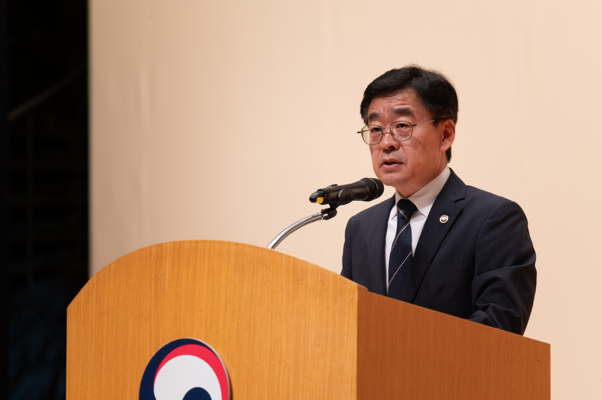 ▲장동언 신임 기상청장이 1일 오후 정부대전청사에서 취임식을 진행했다. (자료제공=기상청)