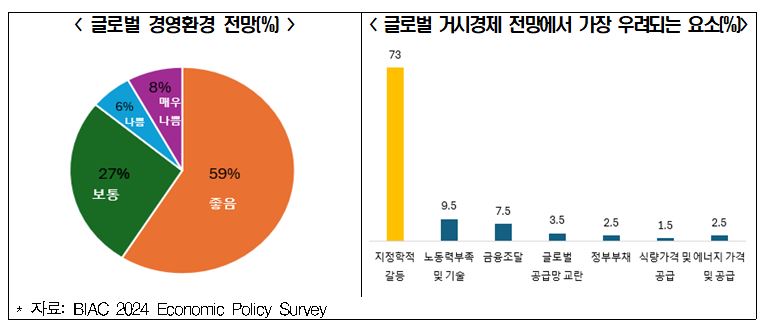▲글로벌 경영환경 전망 및 우려 요소. (사진제공=한국경제인협회)