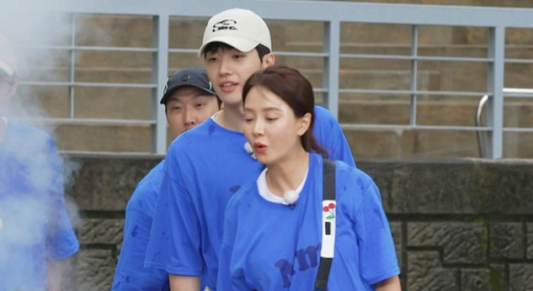 ▲'런닝맨' 송지효, 강훈(사진제공=SBS)