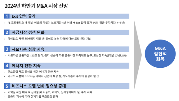 ▲2024년 하반기 M&A 시장 전망 (출처=삼일PwC)