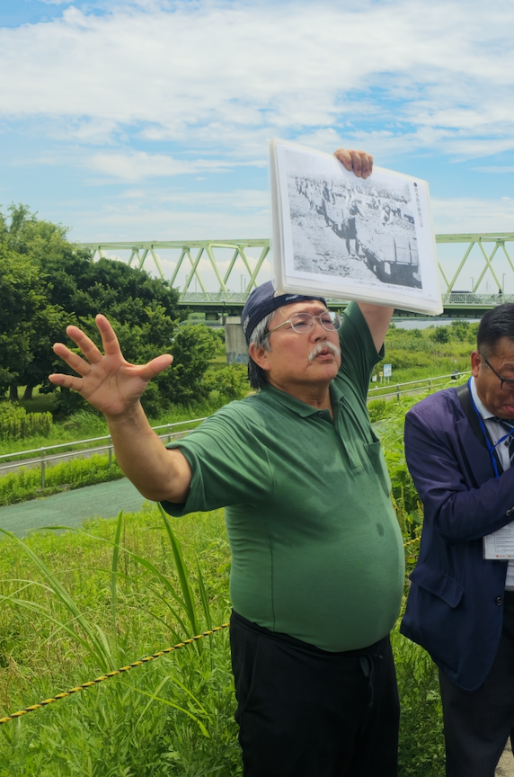 ▲관동대지진 당시 조선인 학살 상황을 설명하는 일본 시민단체 '호센카(봉선화)' 니시자키 마사오 이사 (배근미 기자 athena3507@)