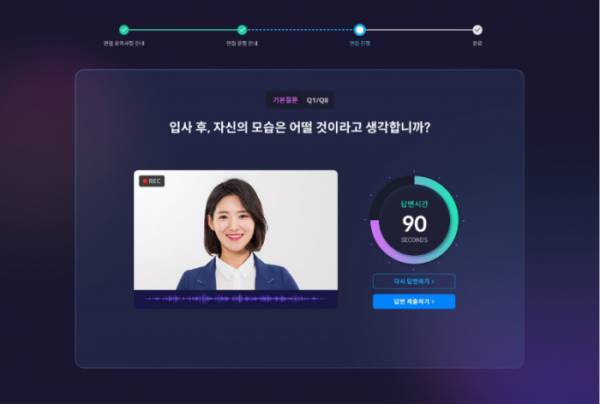 ▲무하유 AI 면접 서비스 '몬스터' (사진제공=무하유)