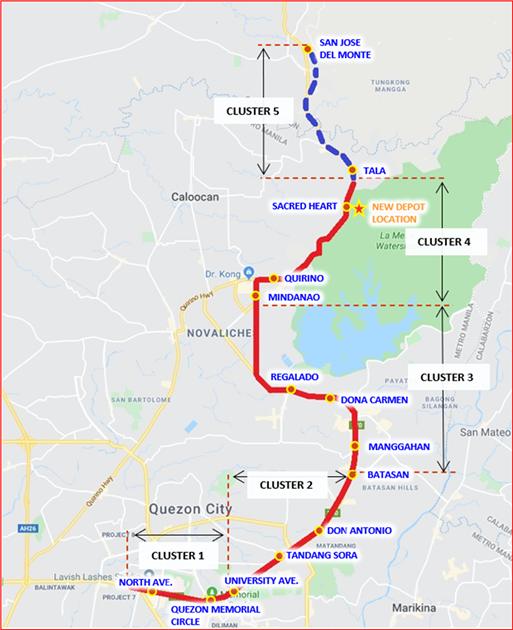 ▲필리핀 도시철도 MRT-7 노선도. (사진제공=한국철도공사)