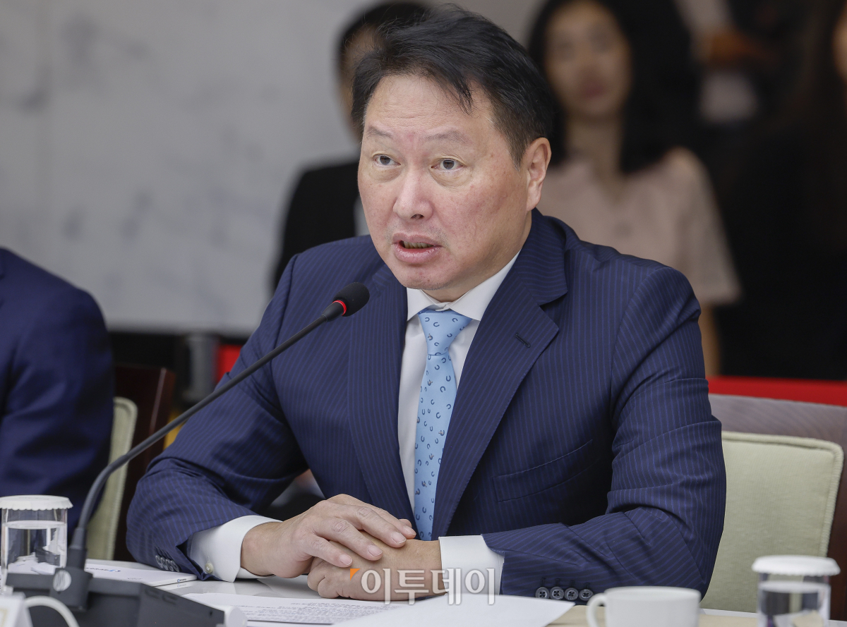 ▲최태원 대한상공회의소 회장. (조현호 기자 hyunho@)