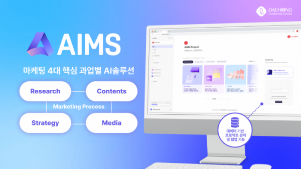 ▲대홍기획 마케팅 전용 올인원 인공지능(AI) 시스템 에임스(AIMS) (사진제공=대홍기획)