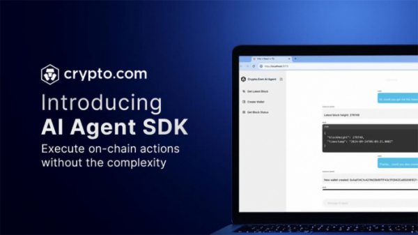 ▲글로벌 가상자산 거래소 크립토닷컴이 크립토닷컴 AI 에이전트 SDK(Crypto.com AI Agent SDK)의 최초 버전 도입을 발표했다고 27일 밝혔다.  (크립토닷컴)