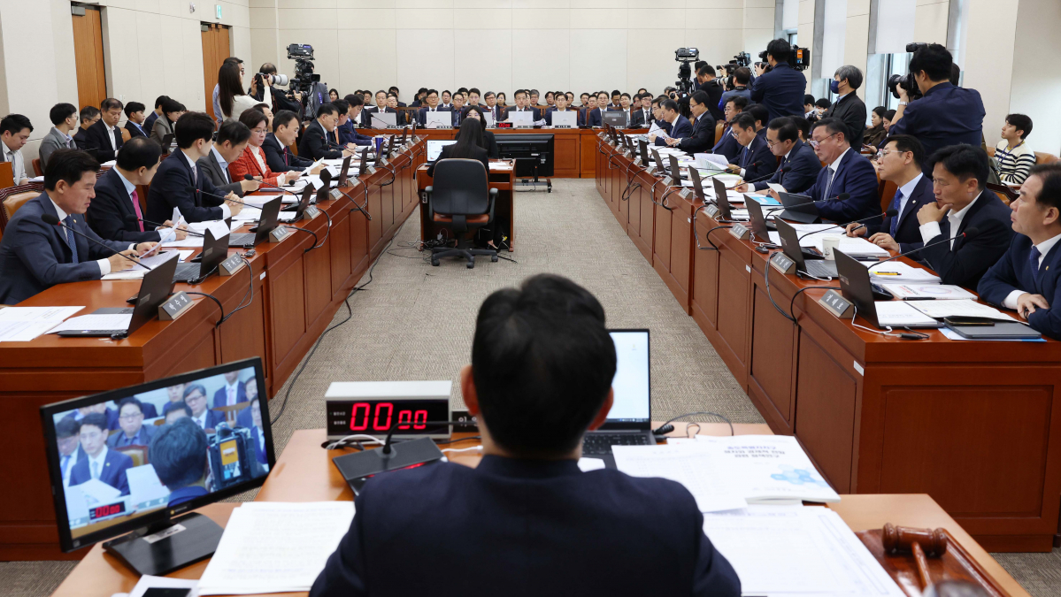 ▲최상목 부총리 겸 기획재정부 장관이 28일 서울 여의도 국회 기획재정위원회에서 열린 기획재정부 등의 종합국정감사에서 의원 질의에 답하고 있다. 신태현 기자 holjjak@