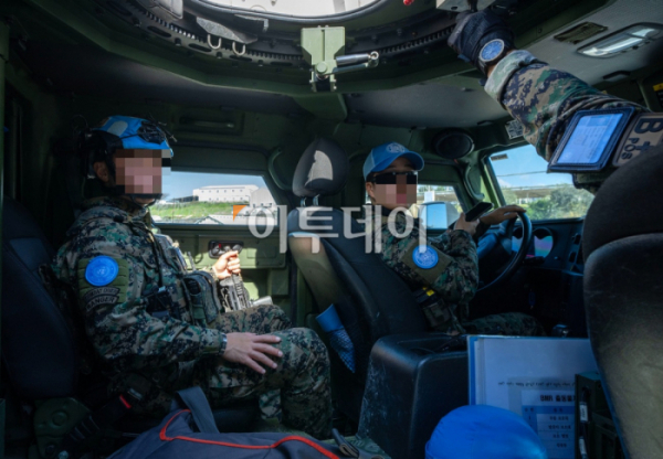 ▲동명부대의 현지 순찰 모습. 올해 2월에 촬영된 사진이다.  (출처 UNPKF)