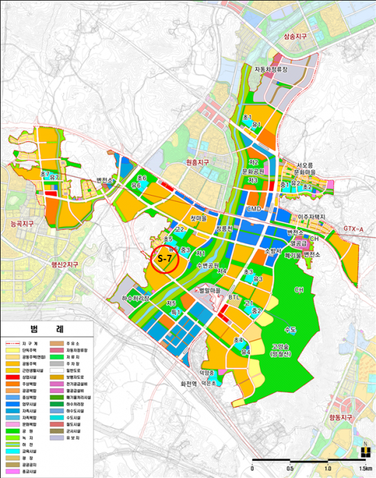 ▲고양창릉 신도시 공동주택용지 S-7블록 위치도. (사진제공=LH)