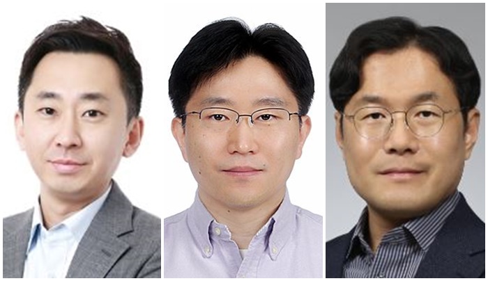 ▲(왼쪽부터) 강대성·길지훈·봉기태 신임 상무. (사진제공=삼성바이오에피스)