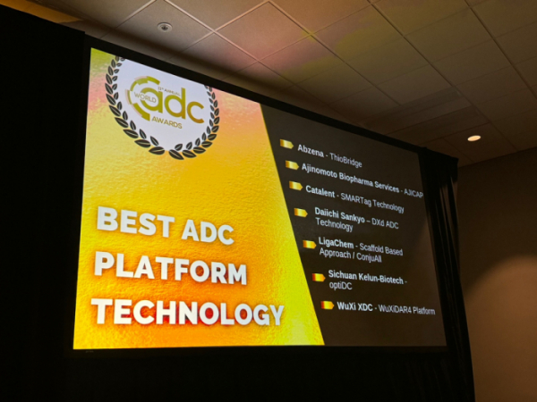 ▲리가켐바이오사이언스는 미국 샌디에이고에서 열린 ‘제11회 Annual World ADC Awards’에서 ‘Best ADC Platform Technology’ 부문 최고상을 받았다. (사진제공=리가켐바이오)