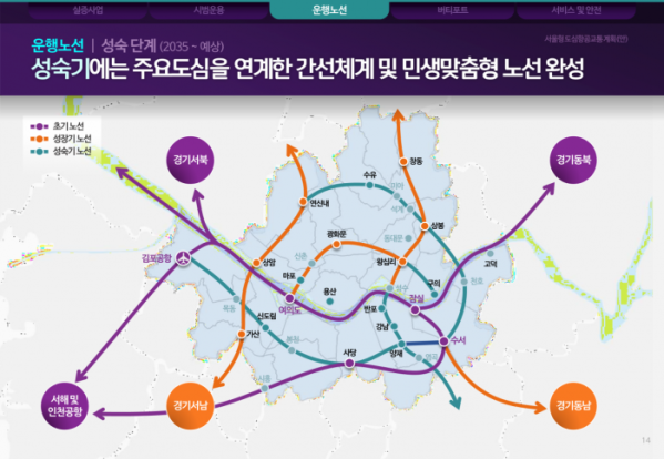 ▲서울시가 계획 중인 '서울형 도심항공교통(S-UAM)' 노선도. (사진제공=서울시)