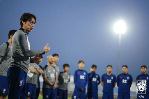 ▲홍명보 감독이 이끄는 축구 국가대표팀의 현지 훈련 모습. (사진제공=대한축구협회)