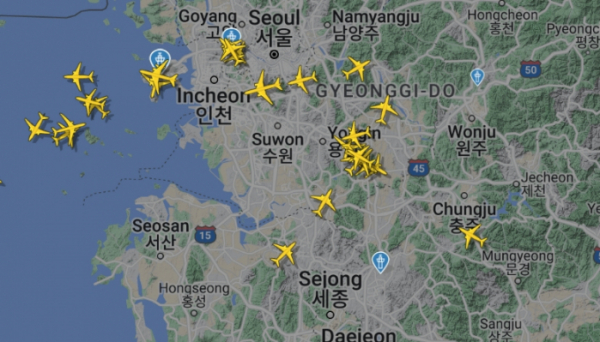 (출처=flightradar24 캡처)