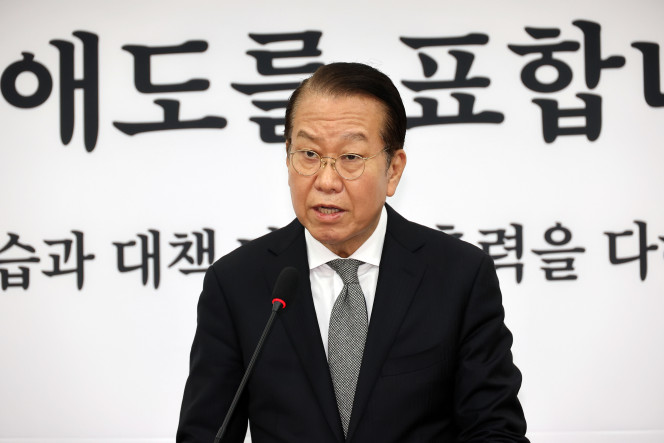 ▲권영세 국민의힘 비상대책위원장이 3일 오후 서울 여의도 국회에서 긴급기자회견을 열고 발언하고 있다. (연합뉴스)