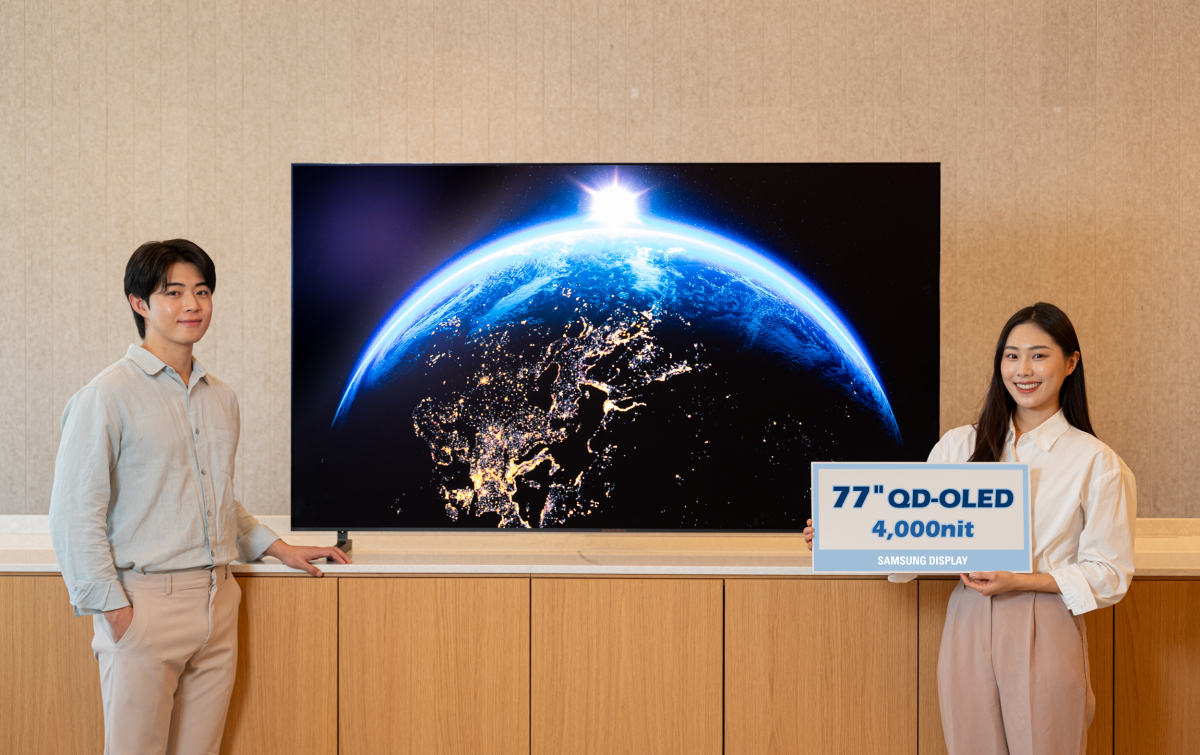 ▲삼성디스플레이는 'CES 2025'에서 4000니트 밝기의 TV용 QD-OLED 제품을 공개한다. (사진제공-삼성디스플레이)