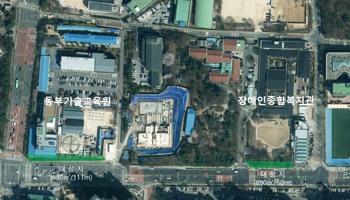 ▲동부기술교육원 일대 조감도. (사진제공=강동구)