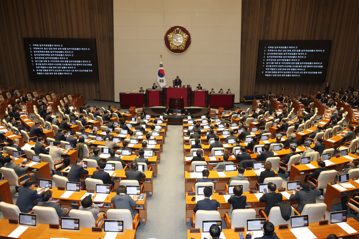 ▲8일 서울 여의도 국회에서 열린 제420회 국회(임시회) 제4차 본회의 (뉴시스)