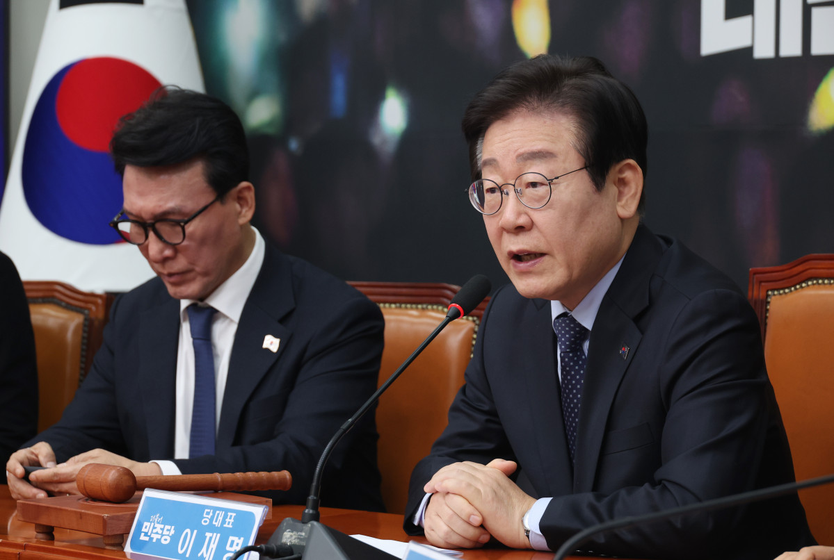 ▲이재명 더불어민주당 대표가 10일 서울 여의도 국회에서 열린 최고위원회의에서 발언하고 있다.  (뉴시스)