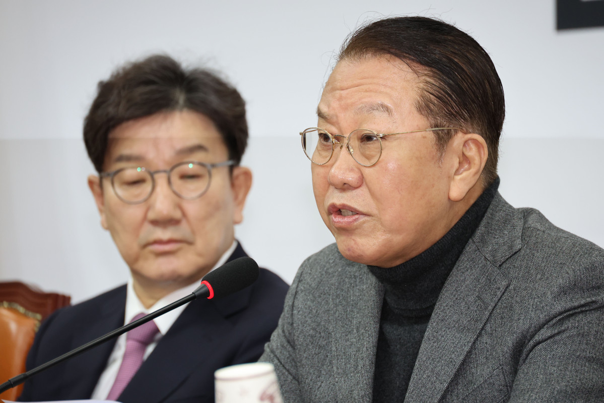 ▲권영세 국민의힘 비상대책위원장이 31일 오전 서울 여의도 국회에서 열린 비상대책위원회의에서 발언하고 있다. (뉴시스)