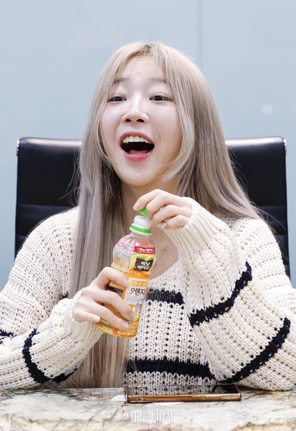 ▲먹방 크리에이터 쯔양이 31일 서울 강남구 이투데이빌딩에서 열린 아이즈모바일 & 쯔양 & KT가 함께하는 취약계층 어르신들을 위한 통신비 기부 캠페인에서 발언하고 있다. 조현호 기자 hyunho@