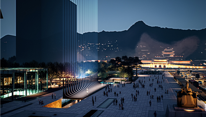 ▲광화문광장에 설치될 상징조형물 '감사의 빛 22' 예상 이미지. (사진제공=서울시)