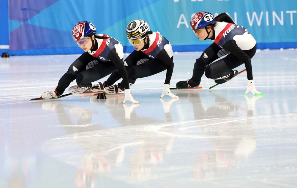 ▲최민정, 김길리(이하 성남시청), 심석희(서울시청) (뉴시스)