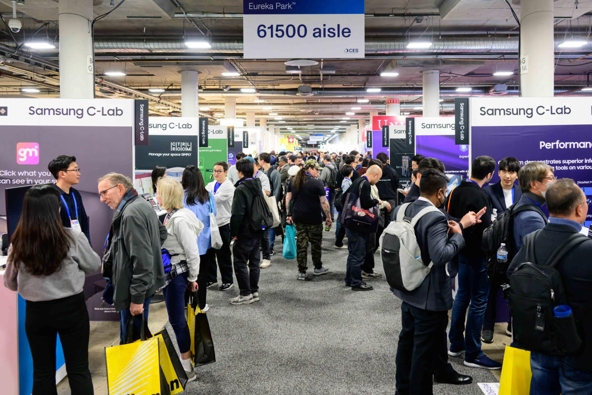 ▲미국에서 열린 세계 최대 가전·정보기술(IT) 박람회 'CES 2025'에 마련된 삼성전자의 'C랩' 전시관 (사진제공-삼성전자)