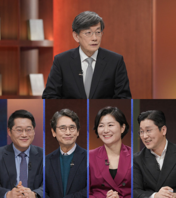 ▲'손석희의 질문들' 박성태, 유시민, 김희원, 정준희(사진제공=MBC)
