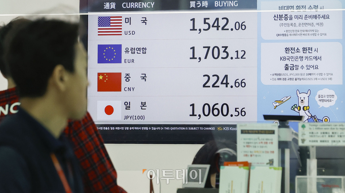 ▲원·달러환율이 1480원대까지 급등하며 1500원 선을 위협하는 가운데 9일 인천국제공항 제2여객터미널 환전소에 환율이 표시돼 있다. 이날 서울 외환시장에서 원·달러 환율은 오전 10시 기준 전날 주간 거래 종가보다 9.8원 오른 1483.0원을 기록했다. 이는 2009년 금융위기 이후 가장 높은 수준이다. 조현호 기자 hyunho@