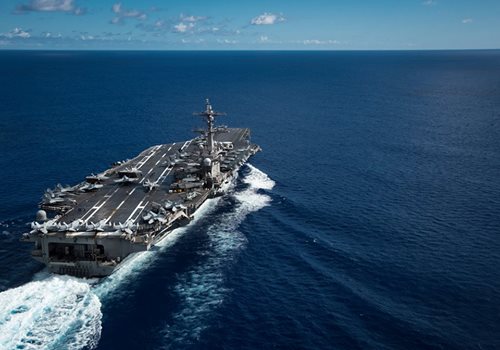 ▲미국 항공모함 칼빈슨호 (연합뉴스)