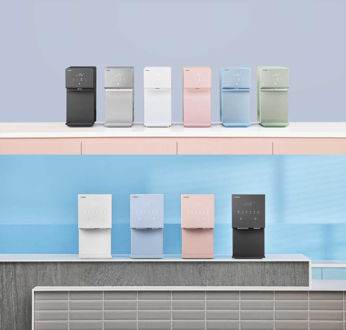 ▲(위)아이콘 정수기2, (아래)아이콘 얼음정수기. (사진제공=코웨이)