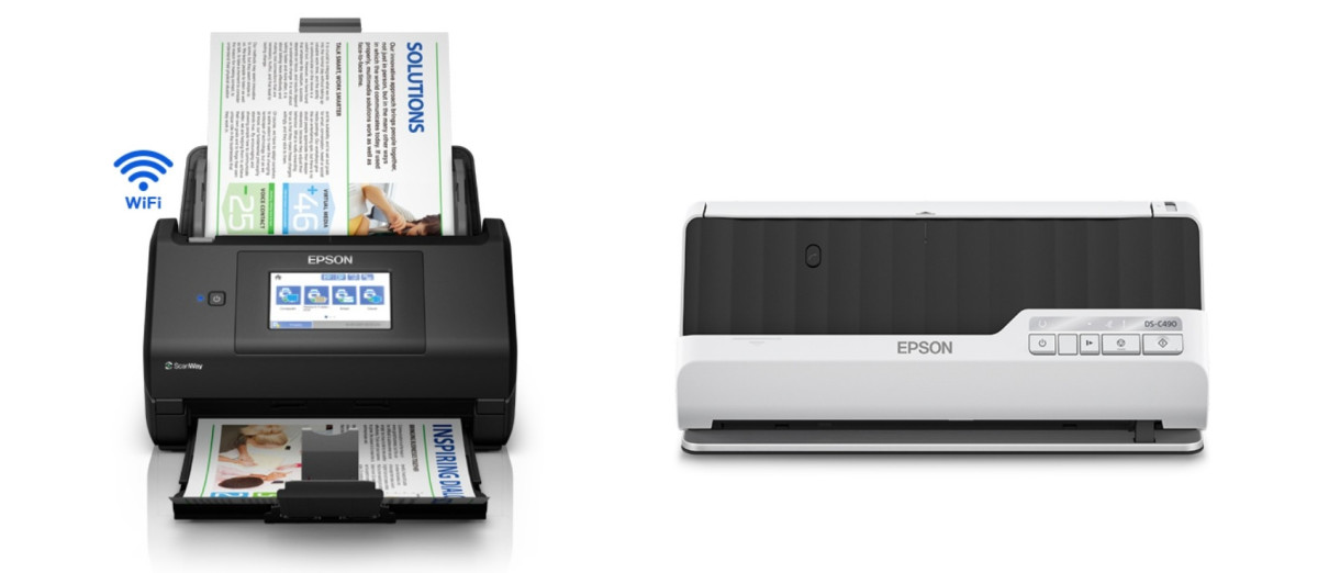 ▲엡손 북스캐너 ES-580W(왼쪽), 비즈니스 스캐너 DS-C490(오른쪽) (자료제공=한국엡손)