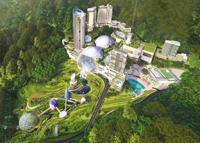 ▲마스터플랜 중간용역보고에서 발표된 강원랜드 랜드마크존 예상 조감도 (사진제공 = 강원랜드)