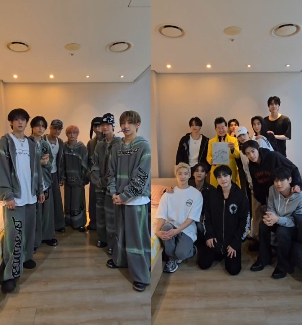 ▲뉴비트, 더보이즈가 태진아의 신곡 '친구야 술 한잔 하자'의 흥행을 응원했다.(사진제공=태진아 인스타그램)