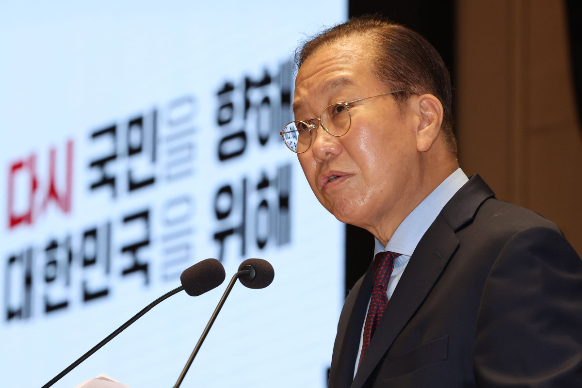 ▲권영세 국민의힘 비상대책위원장이 5일 서울 여의도 국회에서 열린 의원총회에서 발언하고 있다. (뉴시스)