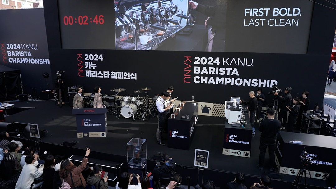 ▲지난해 처음 열린 ‘2024 카누 바리스타 챔피언십’ 결선 현장. (사진제공=동서식품)